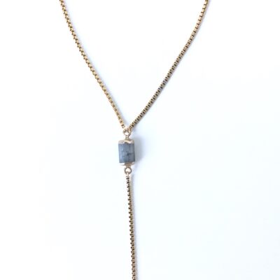 lariat grey necklace