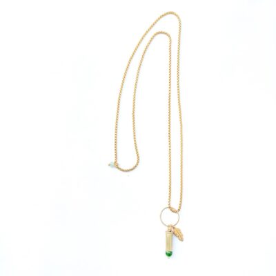 bullet necklace green