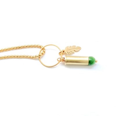 bullet necklace green