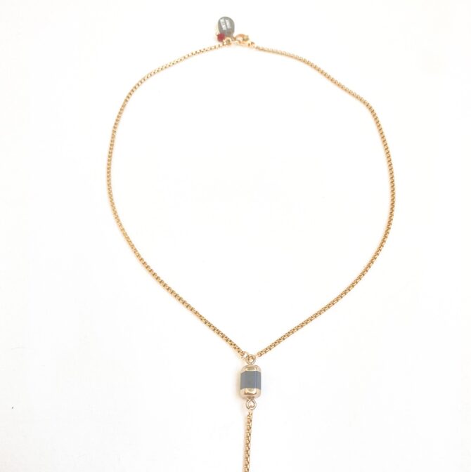 lariat black necklace