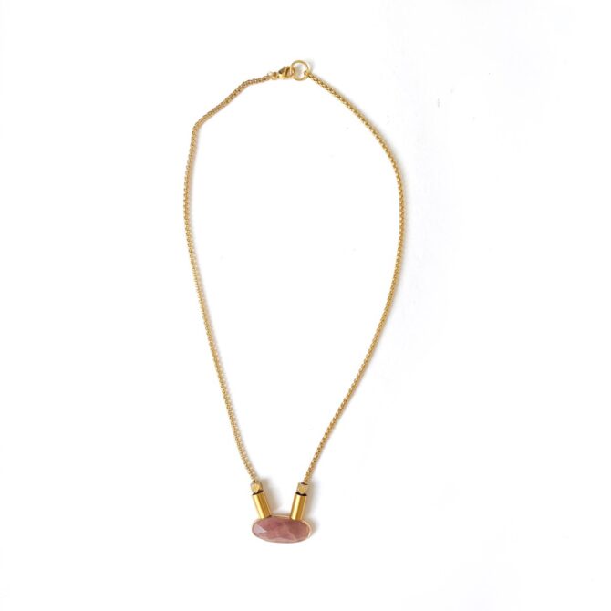 imani necklace antique pink